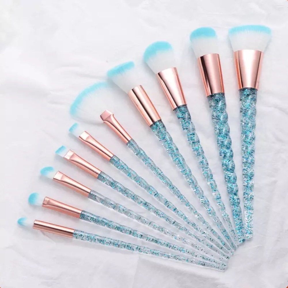 SET ~ Blue Mermaid 🧜‍♀️ Make up Brushes